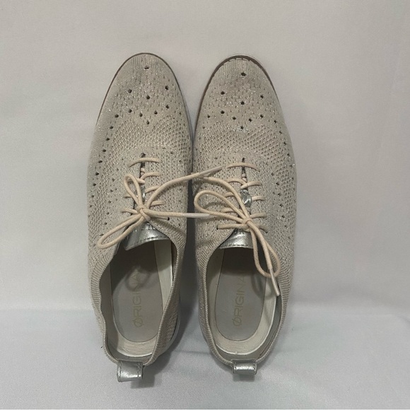 Cole Haan EUC zerogrand wingtip oxford metallic dress sneakers size 8 - Picture 1 of 9